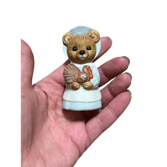 Homco Figurine Autumn Harvest Thanksgiving Bear Holiday Vintage - Picture 2 of 6